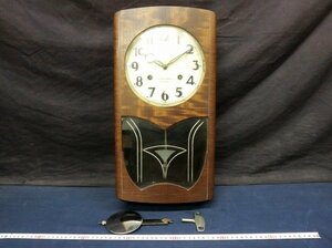 L2007 愛知時計 AICHI 掛時計 ゼンマイ時計 アナログ時計 木製