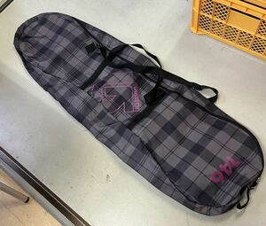 【中古】BURTON バートン スノーボードケース ショルダー＆ハンド サイズ約140cm×W35×D14cm グレー＆ブラック チェック柄◆B0608