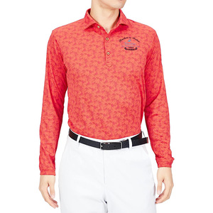 新品 パラディーゾ 長袖 シャツ Lサイズ オレンジ XSM04F 吸汗速乾 UVカット 快適機能設計 税込12,000円 メンズ ゴルフシャツ