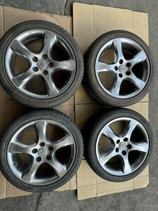 トヨタ JZX110 マーク2 iR-V 純正 17インチ 7.0J +50PCD114.3 5H 215/45R17 付き☆4本セット　送料着払い