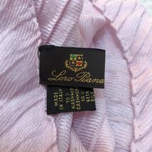 Loro piana ロロピアーナ カシミヤ＆シルク 大判　織地　ストール　薄地　ピンク　イタリア製　 ★1000_画像4