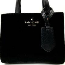 1円【人気商品】ケイトスペード kate spade ハンドバッグ ミニトートバッグ ファー ブラック レザー 手提げ メンズ レディース_画像2