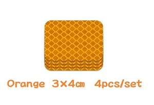  столкновение предотвращение отражающий стикер маленький 4 шт. комплект ( orange )