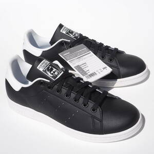 デッド!! US 8 / 26cm 新品 2021年 adidas STAN SMITH スタンスミス 黒レザー 合皮レザー STANSMITH