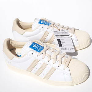 Мертвый !! 27 см Новый !! Ограниченный цвет 21 -year Adidas Super Star White обувь белая/кремовая белая/синяя птица Натуральная кожа
