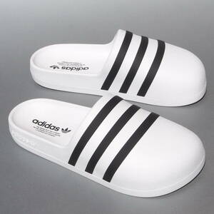 美品 UK 9 /27.5cm 限定 23年 adidas adiFOM adilette 白x黒 サンダル clog MULE ミュール