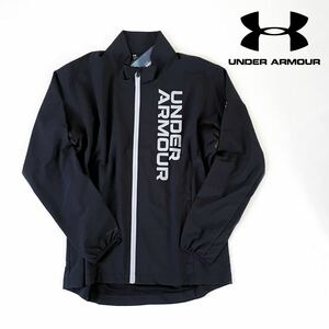 ▲新品【メンズXL(O)】黒 アンダーアーマー UNDER ARMOUR UA メンズ ウィンドブレーカー ハイブリッド フルジップ　ゴルフ