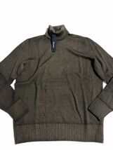 3821】新品6.8万【DRUMOHR / ドルモア　52　ウォッシュド加工ミドルゲージタートルネック　Extra Fine Merino Wool】カーキ_画像5