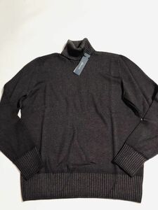 3829】新品6.8万【DRUMOHR / ドルモア　50　洗い加工ミドルゲージタートルネック　Extra Fine Merino Wool】ウォッシュドチャコール