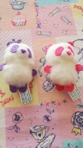  soft toy Panda Mini size colorful mascot pink purple crane game not for sale fwafwa