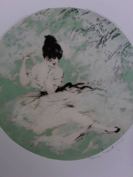 Louis Icart, in the forest, Luxury limited edition print collection, price 100, 000 yen/frame included, Artwork, Painting, Portraits