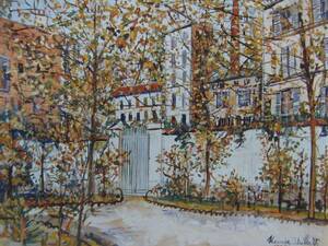 Art hand Auction MAURICE UTRILLO, SCENE DE RUE, From the overseas version of the super rare raisonné, Brand new high quality framed, free shipping, choco, painting, oil painting, Nature, Landscape painting