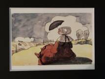 エミール・ベルナール、『傘をさすブルターニュの婦人』、希少画集画、新品額装、アート、インテリア、お祝い、プレゼントに最適、choco_画像3