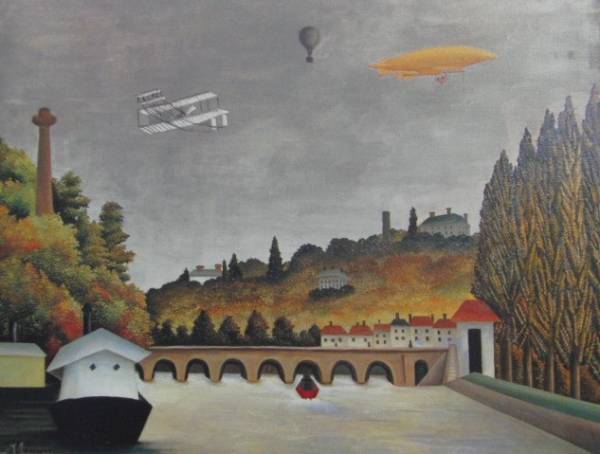 Henri Rousseau, view of belve, From the overseas version of the super rare raisonné, Brand new high quality framed, free shipping, choco, painting, oil painting, Nature, Landscape painting