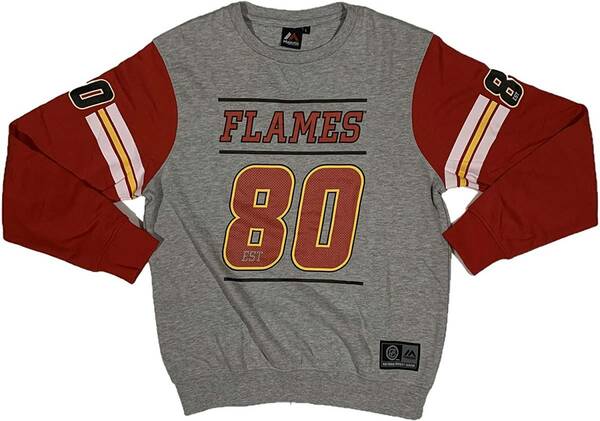 [並行輸入品] Majestic マジェスティック NHL Calgary Flames カルガリー フレームス スウェット トレーナー (XL)