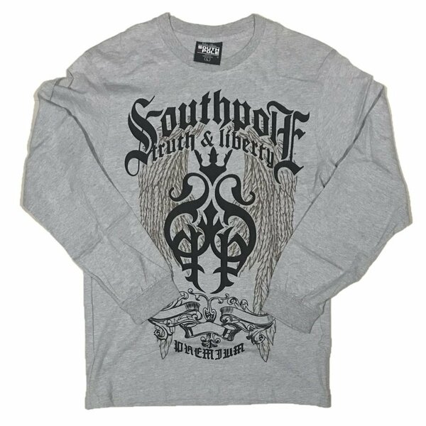[並行輸入品] SOUTH POLE サウスポール truch ＆ liberry 長袖 Tシャツ (グレー) (XL)