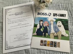 【送料無料】★BOSS★サントリーコーヒーボス★SPY×FAMILY★スパイファミリー★オリジナルQUOカード★クオカード★非売品★新品未開封★