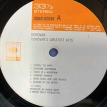 Donovan ドノバン グレーテスト・ヒット DONOVAN’S GREATEST HITS LP 見開きジャケライナー レコード 5点以上落札で送料無料T_画像6