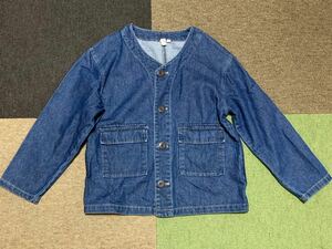 samansa mos2 ノーカラーデニムジャケット キッズ XL 120 130cm相当　サマンサモスモス　女の子　KIDS ガール　子供　tora