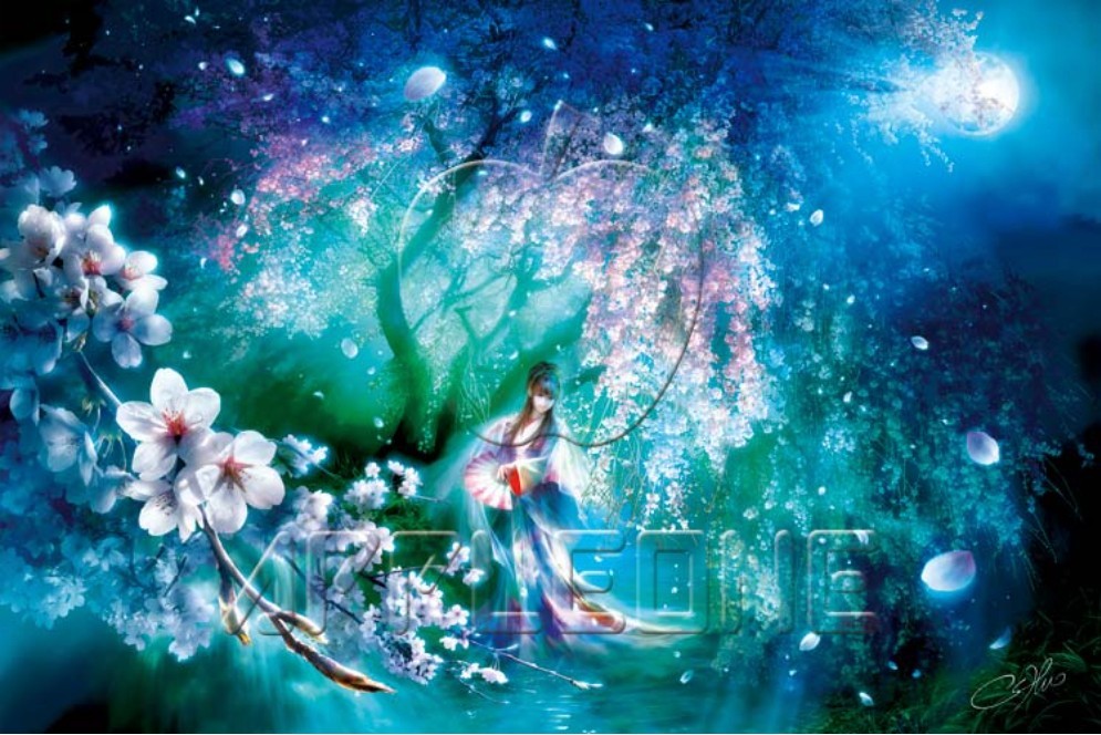 Oboro Sakuya SHU Glowing Jigsaw Puzzle 108 Piece Cherry Blossom New Genuine Product Bundled Welcome, toy, game, puzzle, jigsaw puzzle