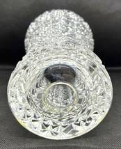 美品★KAMEI GLASS カメイ　グラス　フラワーベース　花瓶　7.5×24/1854_画像4