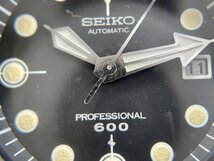 ワケあり SEIKO PROFESSIONL 600 セイコー ダイバー チタン 6159-7010 メンズ 自動巻 可動 ベルト劣化[03-2702_画像4