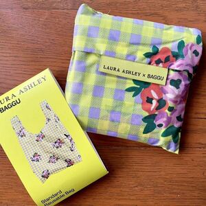 BAGGU×Laura Ashley　STANDARD BAGGU　廃番品　CROSBY GINGHAM　スタンダードバグゥ　エコバッグ