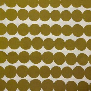 marimekko　ハーフカットクロス／はぎれ　ラシィマット　UNBLEACHED コットン×オリーブ　68×50cm　マリメッコ