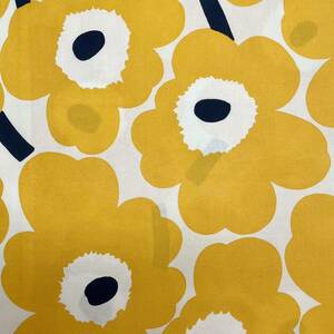 marimekko　ハーフカットクロス／はぎれ　ピエニウニッコ　マリーゴールド　廃番色　68×50cm　マリメッコ