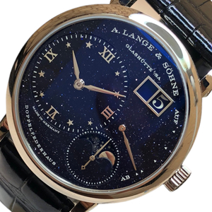  Lange&Sohne A.LANGE&SOHNE little Lange moon phase LS1823AX/182.086 голубой K18 белое золото K18WG наручные часы унисекс б/у 