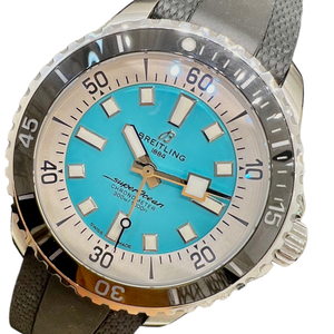  Breitling BREITLING Super Ocean автоматический 44 A17376 бирюзовый голубой нержавеющая сталь SS наручные часы мужской б/у 