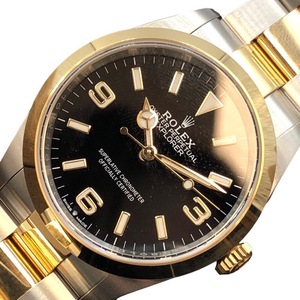  Rolex ROLEX Explorer 1 124273 черный K18YG×SS наручные часы мужской б/у 