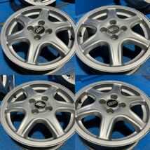 〈K533〉　ホイール4本セット　BBS 15インチ6J オフセット＋45 PCD4H100 ハブ57mm ボルト穴13mm_画像6