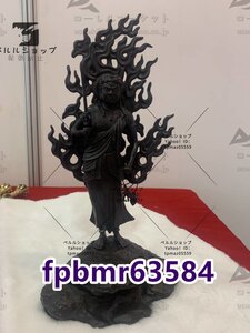 高級製品! 仏像 不動明王立像 銅製品 仏教美術品 大型高30cm