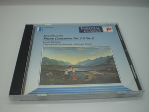 1CD　ベートーヴェン：ピアノ協奏曲第2・4番　フィッシャー（ピアノ）セル/クリーヴランド管弦楽団　1959・61年　USA盤　17奥