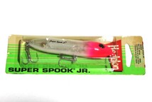 1■s3500 HEDDON ZARA SUPER SPOOK ヘドン スーパースプーク Jr パッケージ入り クリア 骨 リフレクト ■デッドストック_画像1