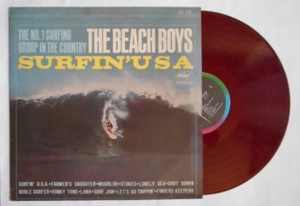 SURFIN' USA サーフィンUSA　THE BEACH BOYS ビーチボーイズ　赤盤 ペラジャケ キャピトル レインボー エバークリーン 2LP226　送料510円～