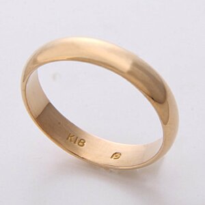 ★☆K18金イエローゴールド甲丸リング指輪11.5号結婚指輪！MJ-2488