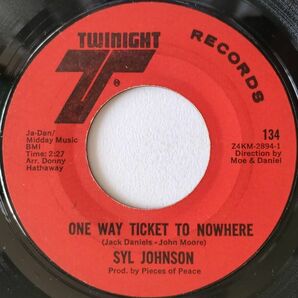 ■Syl Johnson【US盤 Soul 7" Single】 One Way Ticket To Nowhere / Kiss By Kiss (Twinight 134) 1970年 シル・ジョンソンの画像1