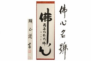 Art Auction [Garara Fuji] الأصالة مضمونة/Akimasa Ohira/Butsushin Namebutsu/Co-box/C-531 (بحث) عتيق/لفافة معلقة/لوحة/لوحة يابانية/Ukiyo-e/خط عربي/تعليق شاي/ألعاب قديمة/رسم بالحبر, عمل فني, كتاب, التمرير شنقا