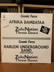 ★Afrika Bambaataa / Zulu Nation Throw Down ★Cosmic Force ★ 80 90 Hiphop Rap old school DJ MURO Premier Koco マニア コレクター
