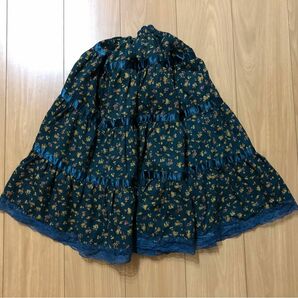 小花柄ミディアムスカート