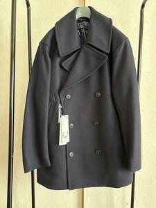 [ new goods unused ] 21AW +J Uniqlo × Jil Sander wool oversize pea coat 69Navy men's M price . tag attaching 