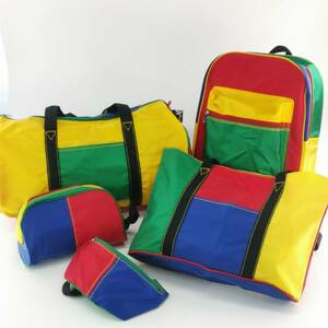  не использовался хранение товар многоцветный рюкзак поясная сумка сумка "Boston bag" большая сумка сумка 5 пункт суммировать синий красный желтый зеленый 80 годы #11974