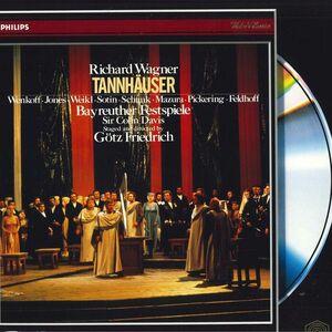 3discs LASERDISC Sir Colin Davis Wagner: Tannhauser: Bayreuther Festpiele CDV5035 UNITEL /01800