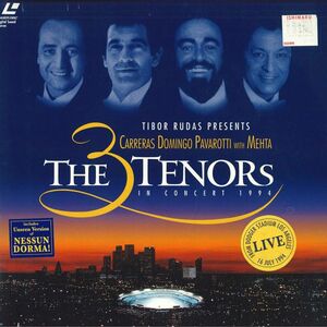 輸入LASERDISC Carreras Domingo Pavarotti, Mehta 3 Tenors In Concert 1994 4509962016 WARNER /00600