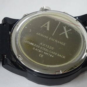 (つ-U-505)アルマーニエクスチェンジ 腕時計 AX1326 アナログ 3針 クロノグラフ 黒文字盤 メンズ ARMANI EXCHANGE 動作未確認 中古の画像6