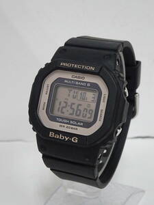 (つ-U-492)Baby-G ベビージー 腕時計 BGD-5000U デジタル タフソーラー ブラック ピンク CASIO カシオ 動作品 中古