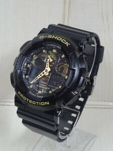 ▲▽(つ-U-498) CASIO　カシオ　G-SHOCK PROTECTION GA-100CF 腕時計　稼働品　中古△▼