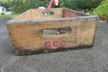 70's G.C.C BEVERAGES 木箱 ドリンク ジュース ヴィンテージ アメリカ ガレージ オリジナル ウッドケース ディスプレイ USA（A-377） _画像6